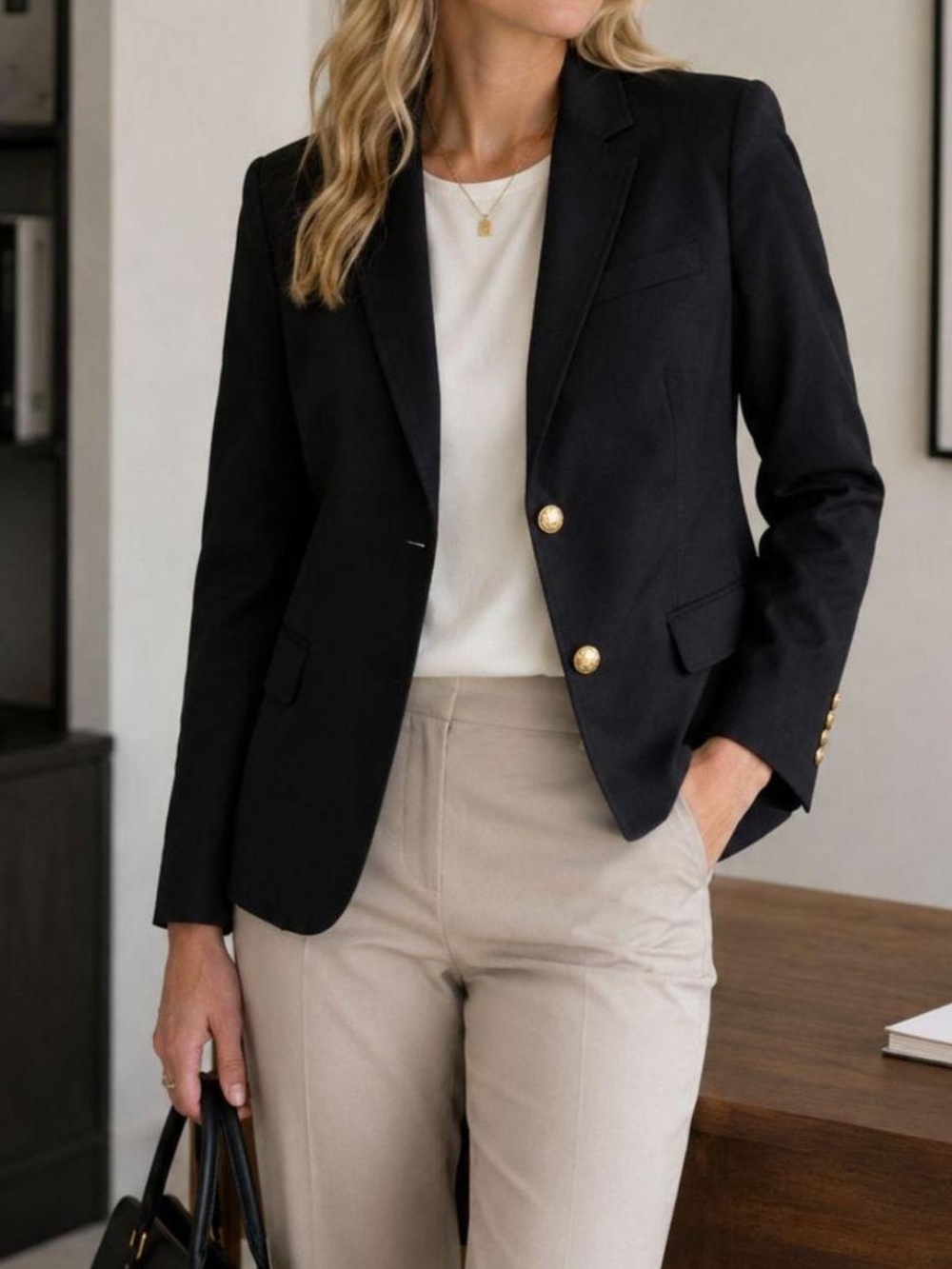 J. Crew Black Schoolboy Wool Women’s Blazer Size 4